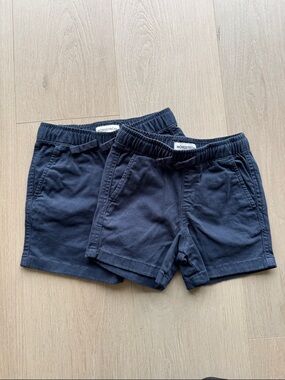 Nordstrom Kids Dark Blue Cotton Stretch Shorts Duo